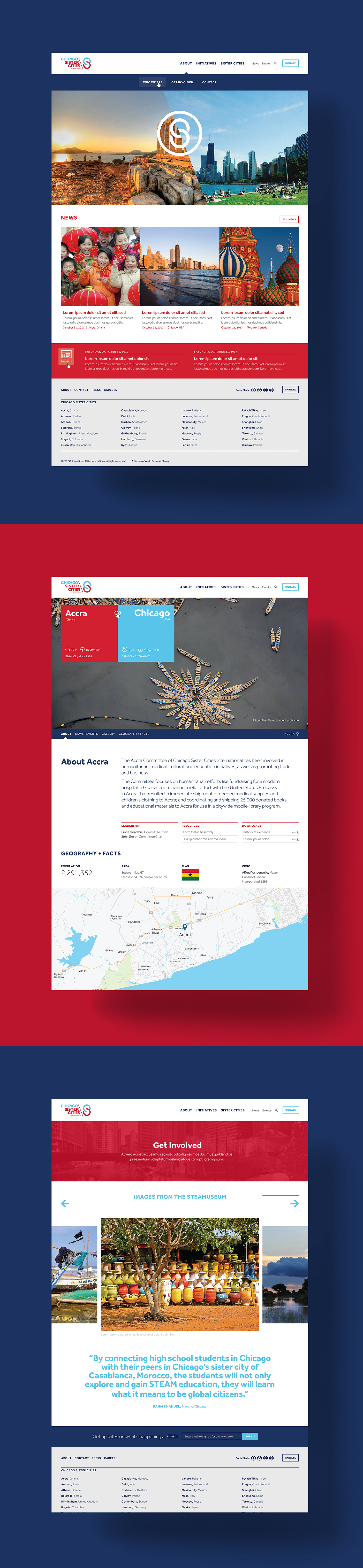 ChicagoSisterCities.com responsive website design, screen 5